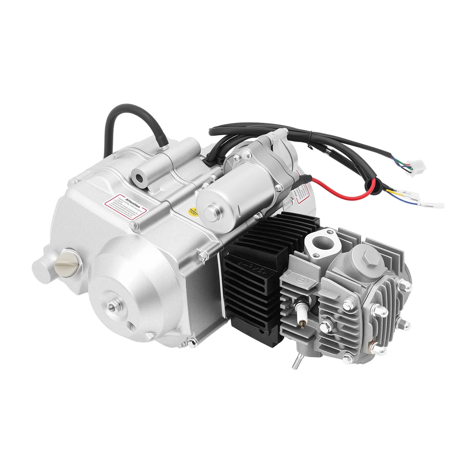 

125CC 4-Stroke Engine Motor Kit 5.5KW Air Cooled CDI Electric/Foot Start Direct Replacement for ATV Dirt Bike Go Kart