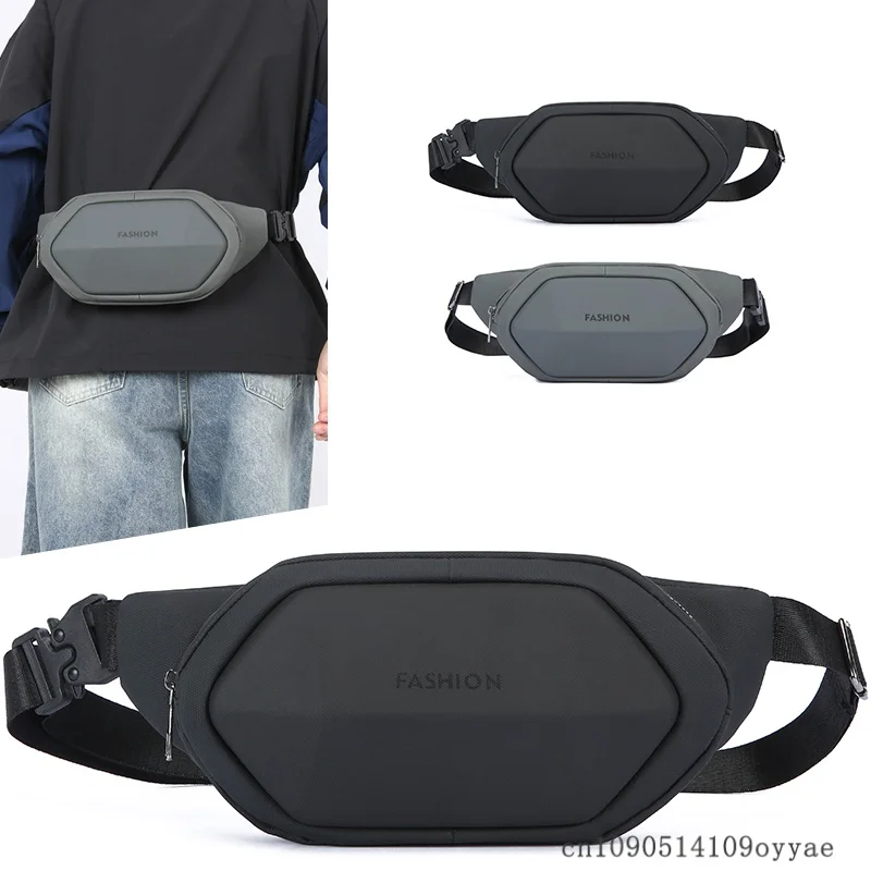 

Водонепроницаемые мужские поясные сумки для езды на велосипеде, модные однотонные нагрудные сумки, высококачественные повседневные дорожные сумки для хранения, нагрудная сумка для телефона, сумка через плечо