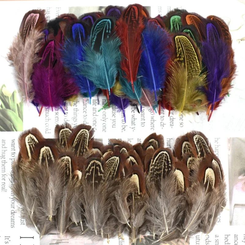 

Natural Colorful Small Ringneck Pheasant Feathers for Crafts Earrings Jewelry Creation Dream Catcher Carnaval Assesoires Decor