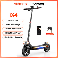 iScooter iX4 Electric Scooter 800W 15Ah Powerful Electric Kick Scooter Anti-skid Off-road Tire 45km Range eScooter 45km/h Speed