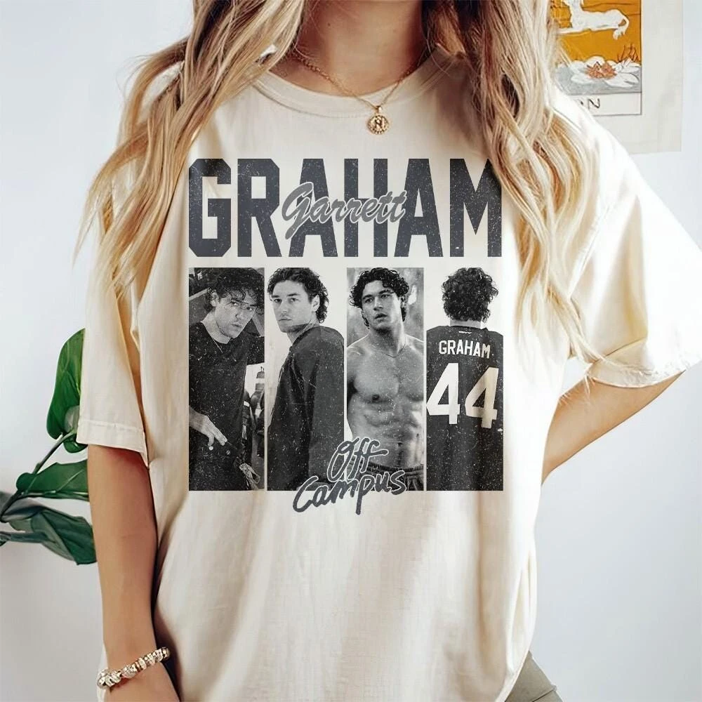 TV Off-Campus Garrett Graham Graphic Briar University 2026 T-Shirt 100 % Baumwolle Unisex Herren Damen T-Shirt Y2k Fans Casual Tee – Detail 9