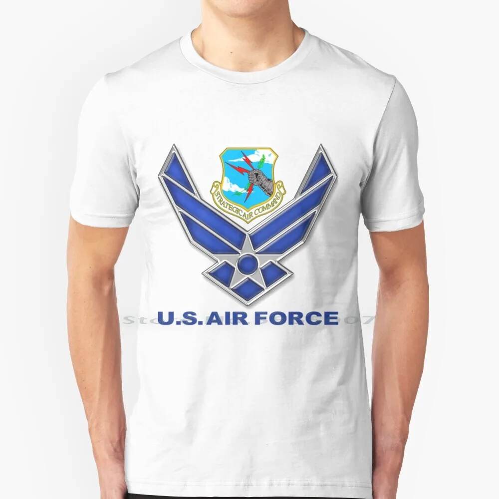 Strategic Air Command ( Sac ) Crest T Shirt 100% Cotton Usaf Us Air Force Strategic Air Command B52 B1 B2 Stratofortress Lancer