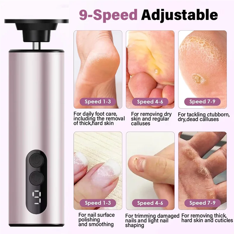 Callus Remover For Feet Electric Foot Grinder Exfoliator Sander File Pedicure Machine For Feet Care