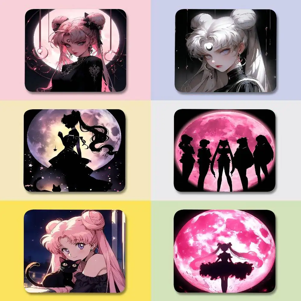 

1pc S--Sailor-s M-Moons Cartoon PC Small Keyboard Table Mats Mouse Pad Locking Edge Gabinete Mausepad Computer Mat Gaming