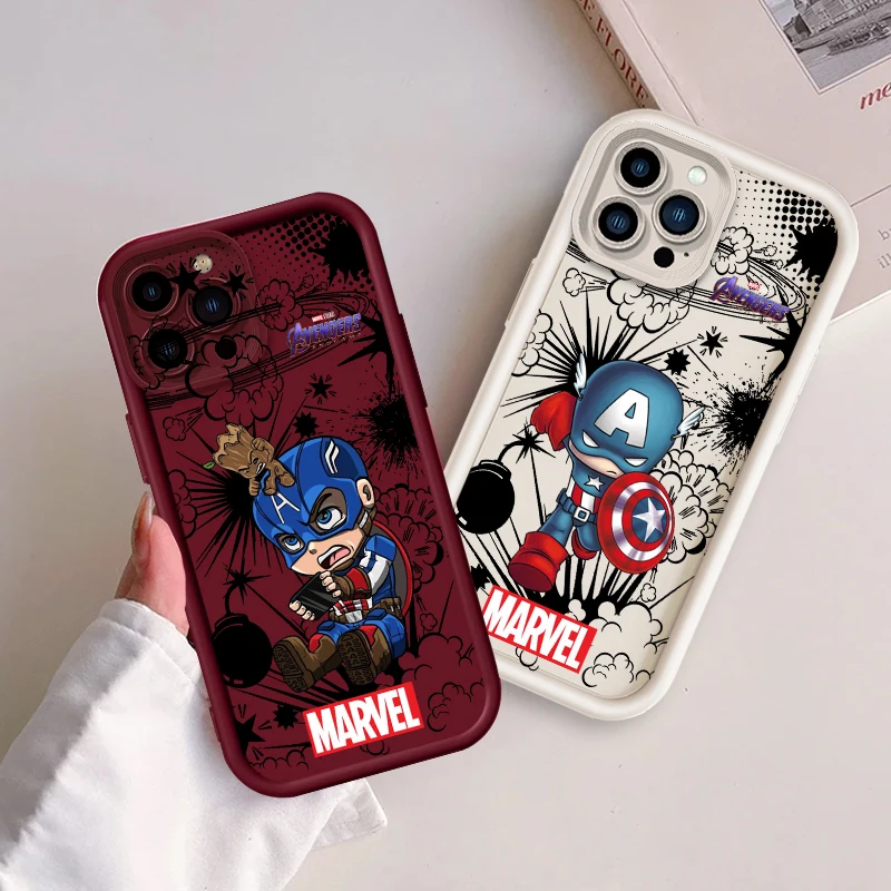 Marvel Steve Rogers Art Eye Ladder For Apple iPhone 15 14 13 12 11 XS XR X Pro Max Plus Back Phone Case