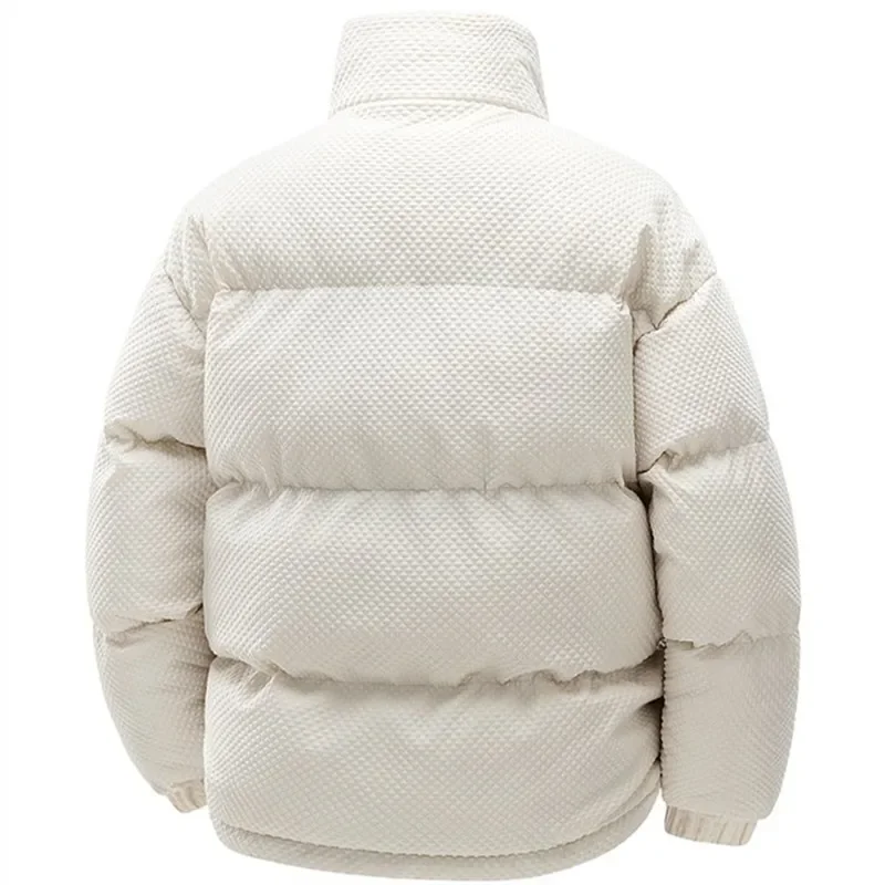 LIBIELIY Autumn Winter Korean Style Stand Collar Parkas Men Warm Jackets Couple Y2K Contrast Color Male Outdoor Cotton Padded Pa