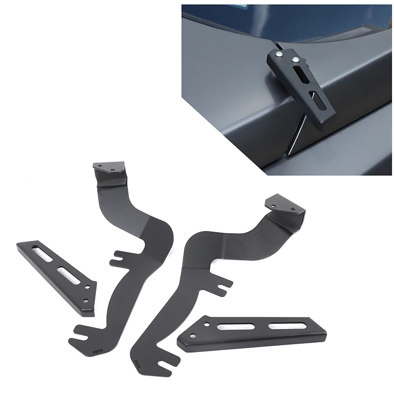 Engine Hood Spotlight Mount Bracket Carbon Steel Front Bonnet LED Light Fixing Holder Car Supplies For Haval H9 P71 2024-2026