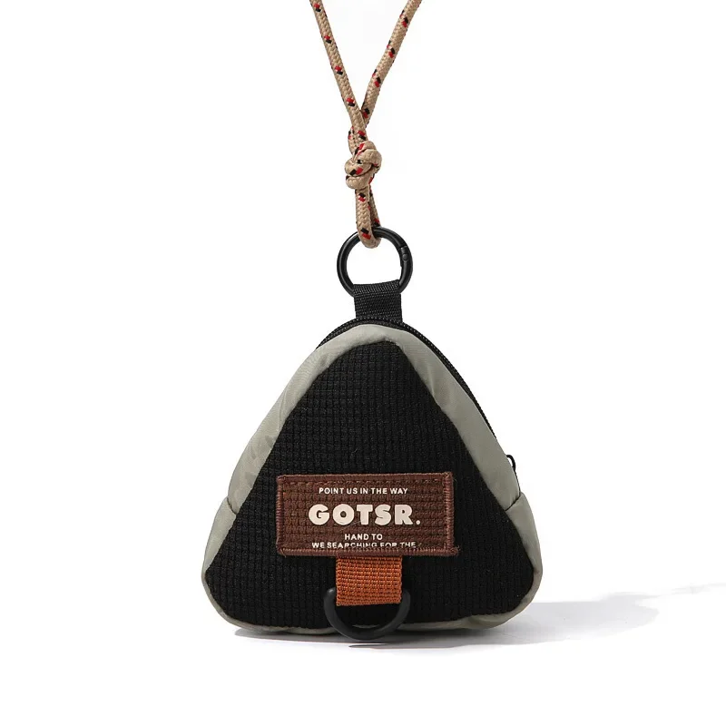 Trendy Storage Bag,Triangle Key Chain, Coin Purse, Neck Pouch, Gift, Unique and Creative Casual Shoulder Bag, Student Bag.