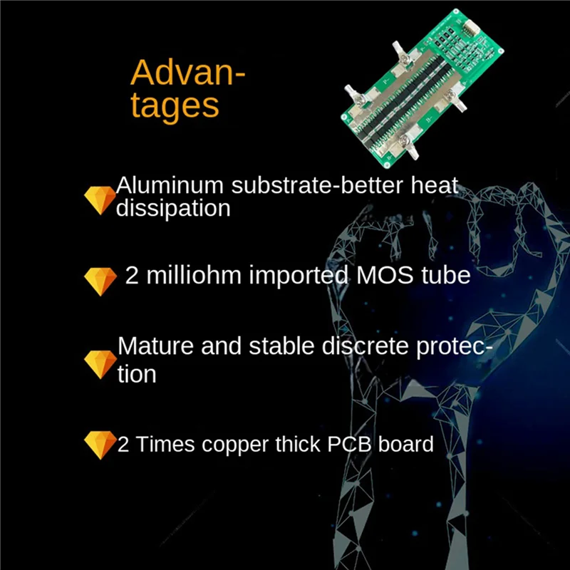 3X 4S 12V Lifepo4 плата защиты аккумулятора со сбалансированной зарядкой 150A непрерывная мощность 100A эквалайзер запуска автомобиля-ABJU