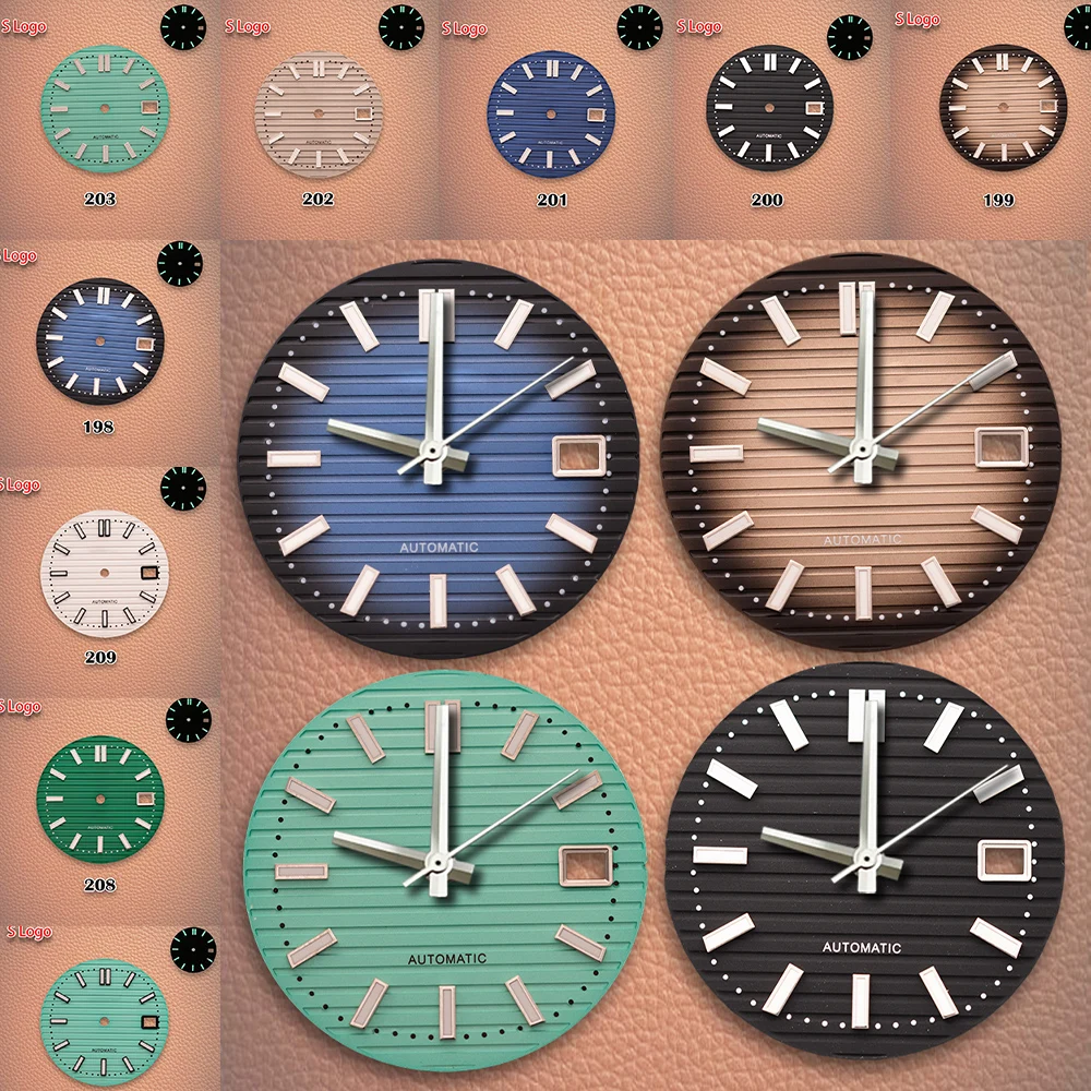 المبيعات الساخنة 30.5 مللي متر S شعار الطلب الأخضر Noctilucent مناسبة ل NH35/NH36/7S/4R ساعة يد تعمل بالحركة تعديل الملحقات