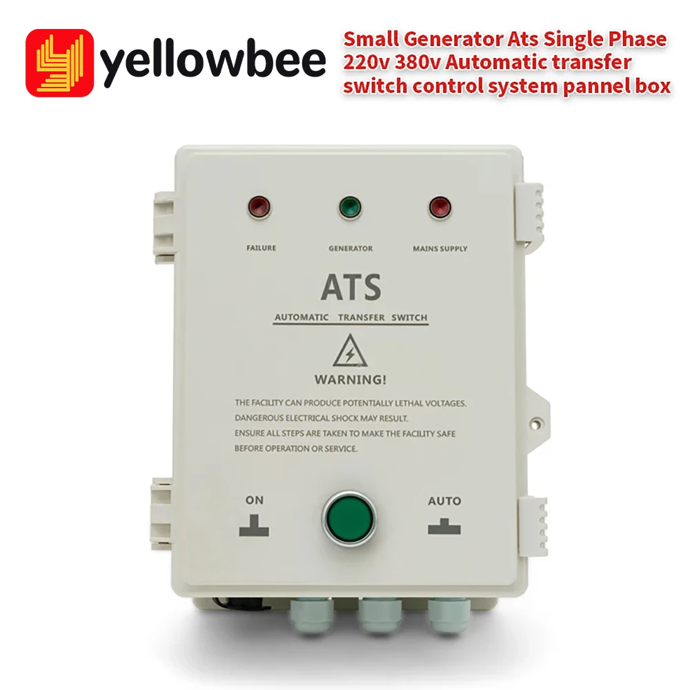 10KW Gasoline Diesel Engine  Generator ATS Single Phase 220v 380v Automatic Transfer Switch Control System Pannel Box System