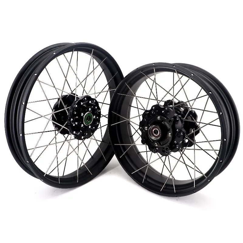 

【2025】VMX 2.5*19"/4.25*17" Motorcycle Spoked Tubeless Wheels Racing Rims Fit For HONDA CB500X 2022 Black Hub Black Rim