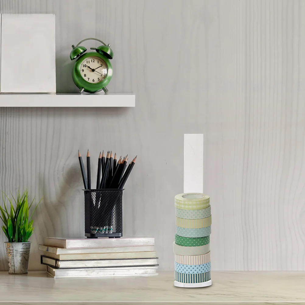 

Colorful Transparent Tape Holder Adhesive Storage Acrylic Washi Display Container