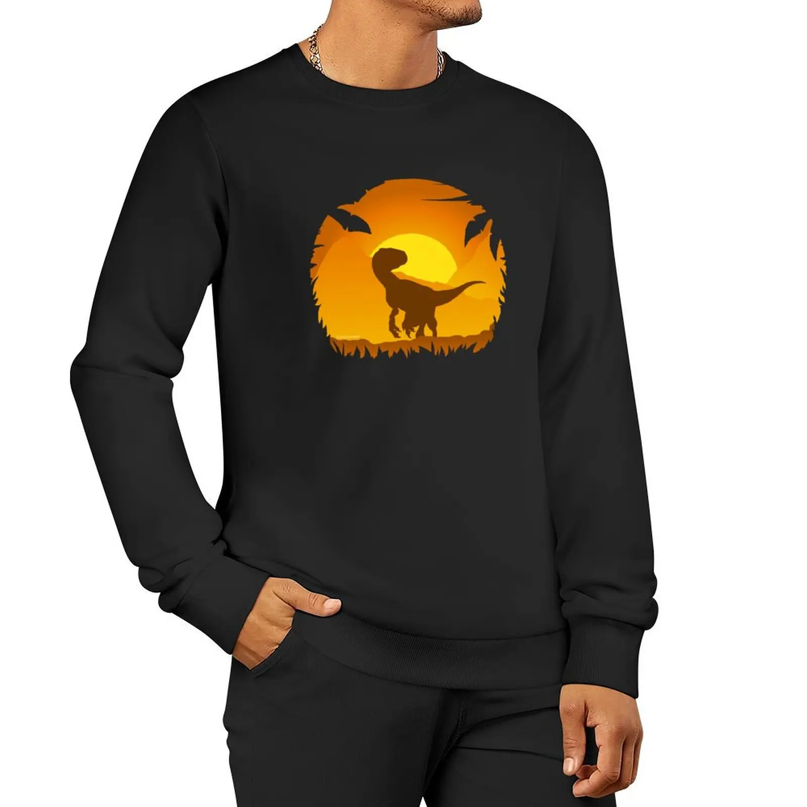 

Velociraptor Raptor Jurassic World Pullover Hoodie men clothing sweatshirt male