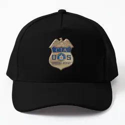 Cia Special Agent  Baseball Cap Hat Snapback Summer Sport Sun Bonnet  Black Casquette Outdoor Fish Solid Color Boys Mens