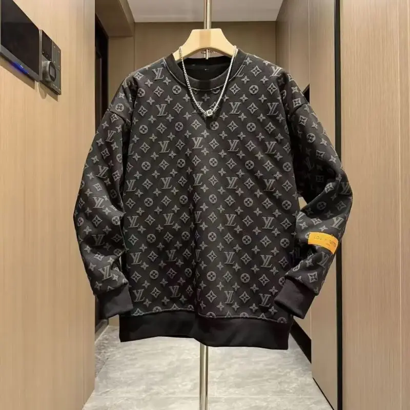 

Winter Men's 2025 Letter Printed Top Casual Loose Fashion Trendy Brand Plush Thick Men's Sweatshirt