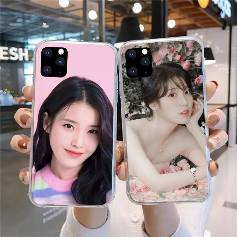 IU Lee JiEun Smart Phone Case for Huawei P50 P40 P30 Pro Mate 40 30 Pro Nova 8 8i Y7P Honor Clear Phone Cover Funda