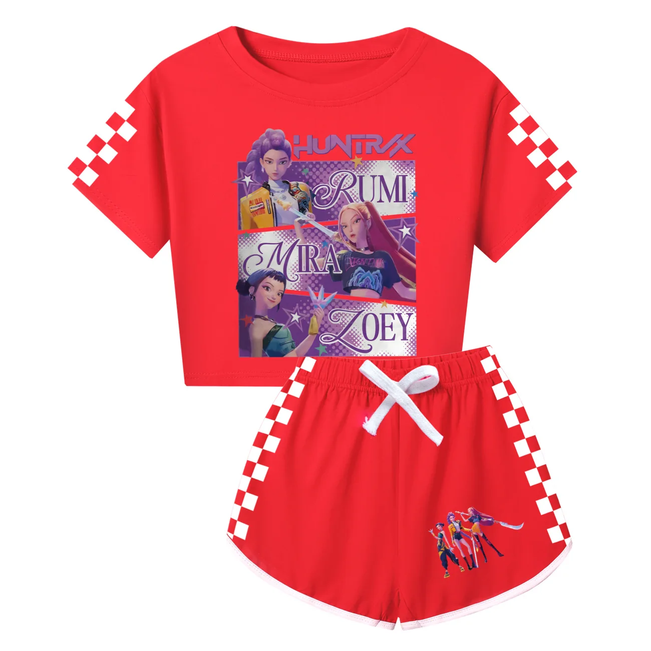 KPop شيطان الصيادين Huntrix بيجامة مجموعات الخريف بيجامات أطفال الفتيات الصبي لعبة القطن ملابس خاصة ملابس داخلية للأطفال مجموعة ملابس الاطفال #4