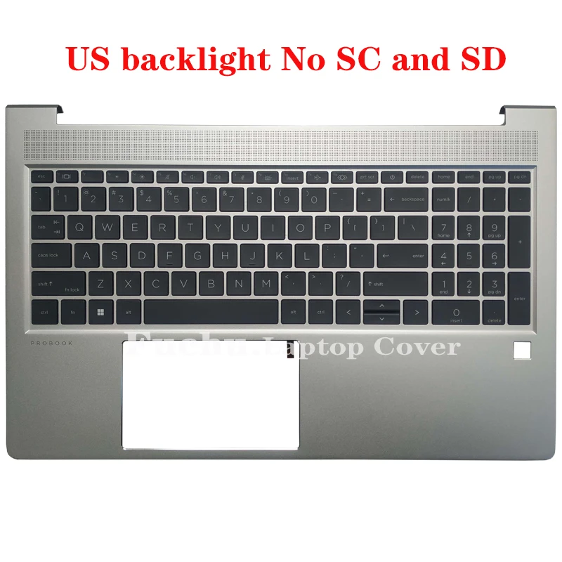 Imagem -04 - Teclado com Backlight e Palmrest Cover Eua la sp Reino Unido hp Probook 450 g8 g9 650 455r Zhan 66pro15 g4 M21742001 Novo