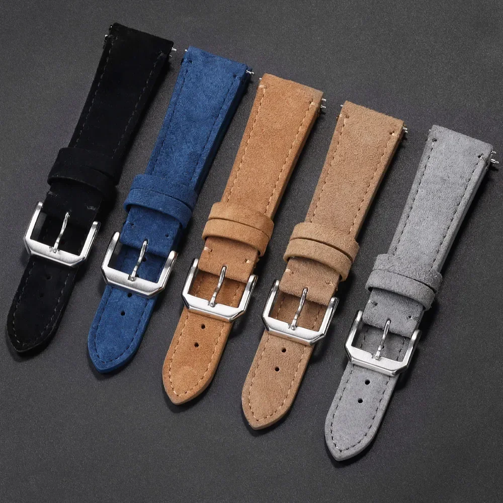 Suede Strap for IWC PILOT Portugal PORTOFINO 22mm Watch Band Universal for Seiko Bracelet for Samsung Galaxy Watch 3 45mm 46mm