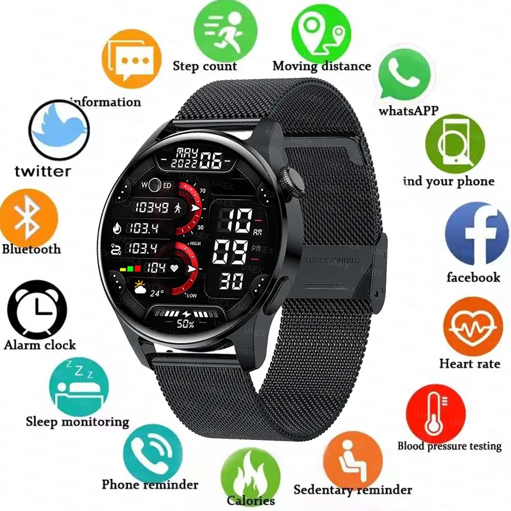 

Новые Bluetooth-смарт-часы для мужчин, GPS, спорт на открытом воздухе, фитнес-модель, монитор сердечного ритма, умные часы, классические часы 2026