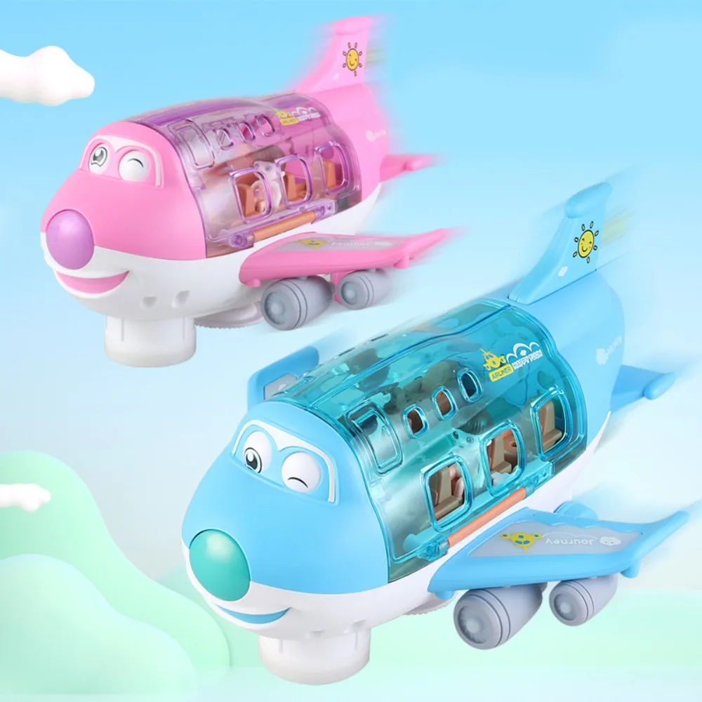 

Electric Toy LED Lights Music Airplane Toys Plastic LED Lights LED Plane Model Music Blue/Pink Aircraft Toy Birthday Gift