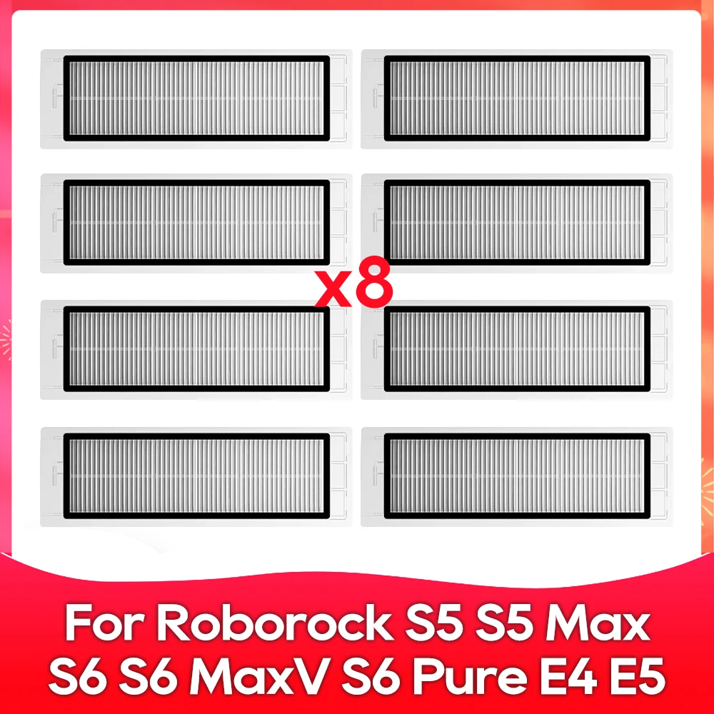 Kompatibel für ( Roborock S5, S5 Max, S6 MaxV, S6 Pure, E4, E5, S51, S52, S55 ) Walze Seitenbürste Filter Wischmopp Zubehör Teil