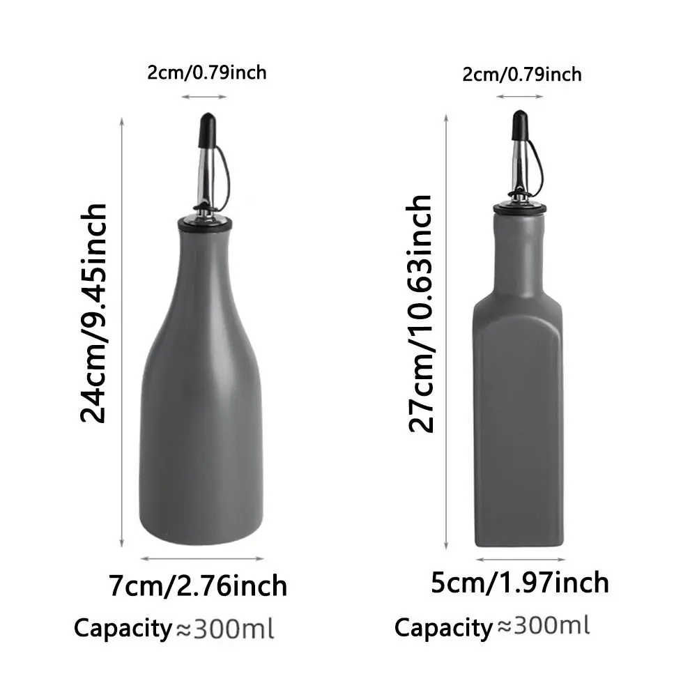 Reduce Oxidation Ceramic Olive Oil Dispenser Bottle Modern Design Empty Kitchen Sauce Pot Leak-proof Funnel No-drip Pourer