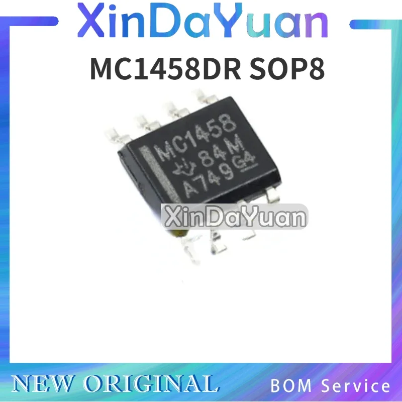 10 pezzi MC1458DR MC1458D MC1458 SOP-8 Doppio amplificatore operazionale IC