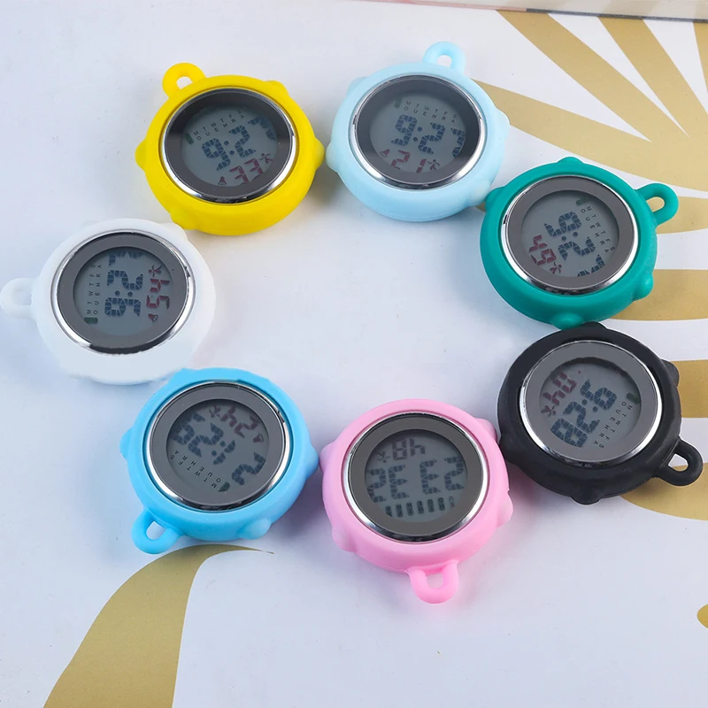 Montres de poche à affichage électronique numérique multifonctions pour femmes, hommes, étudiants, enfants, horloge, porte-clés, breloque