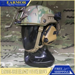 EARMOR M31H MOD4 Coyote Brown Tactical Headset Military Shooting Noise cancelling Headphone Hearing Protector