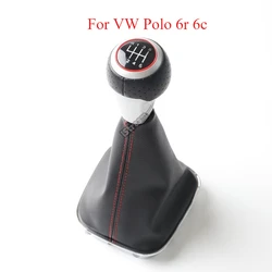 5 6 Speed Gear Shift Knob Gaitor For Volkswagen VW Polo 6r 6c Hatchback Sedan 2011 2012 2013 2014 2015 2016 2017 2018 2019