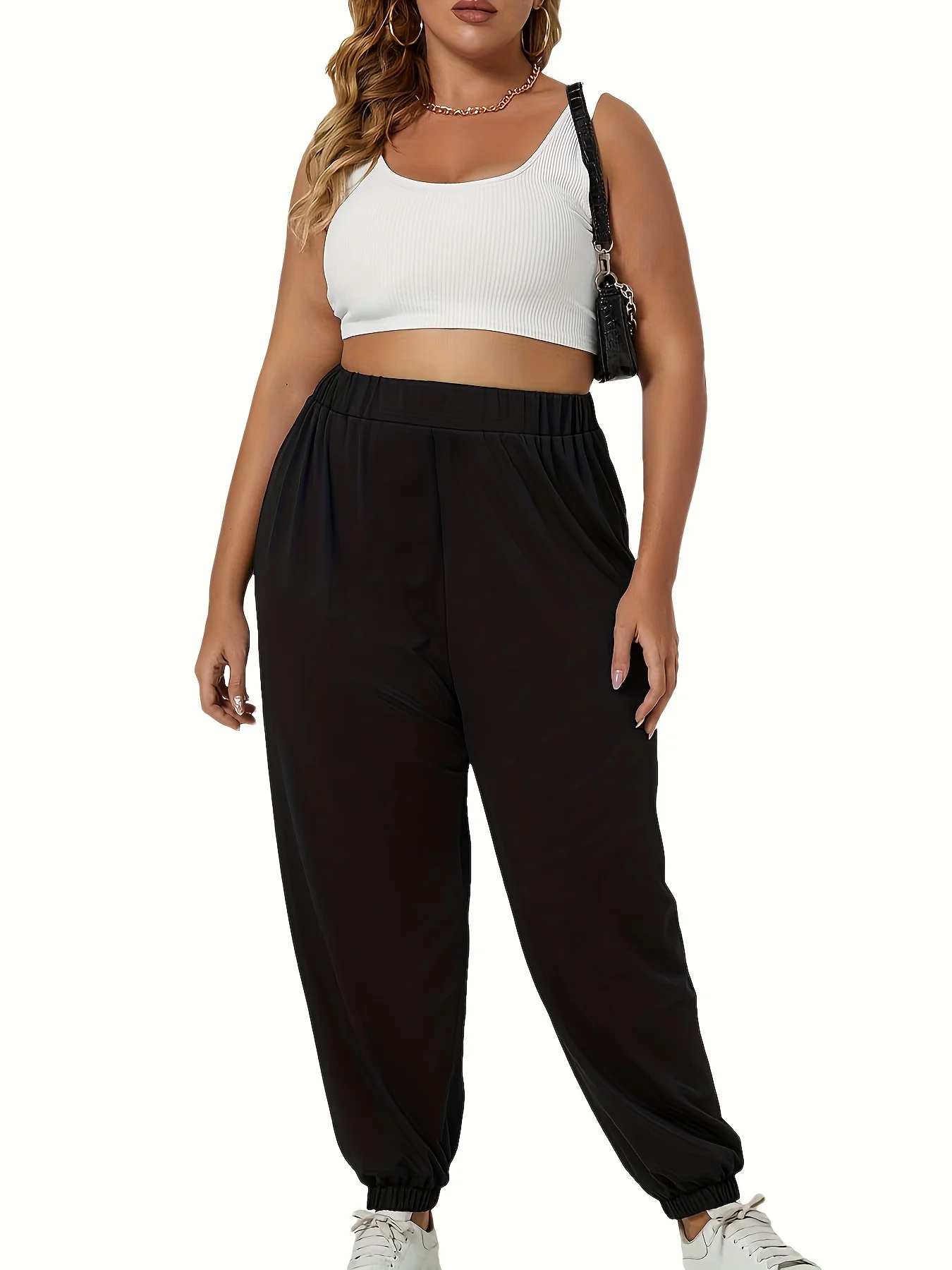 Jesienne i zimowe nowe damskie plus size dzianiny casualowe legginsy