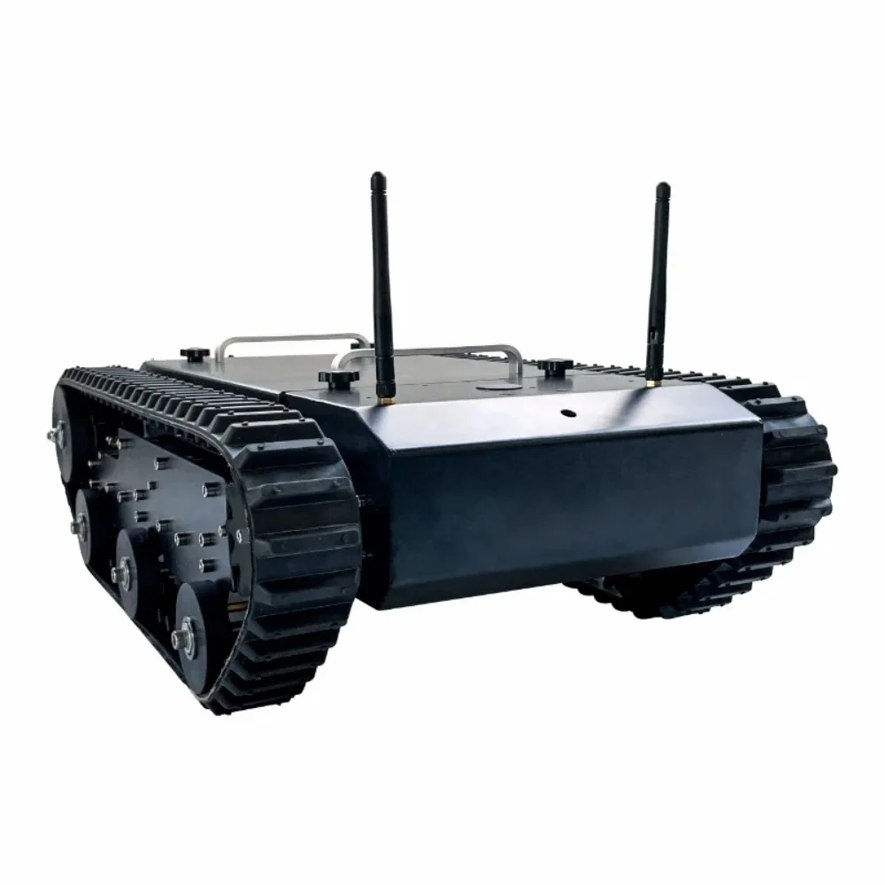 

20kg Load TR400 RC Tank Rubber Tracked Chassis High Carbon Steel Suspension System Robot Car for FS Handle Open Source Program