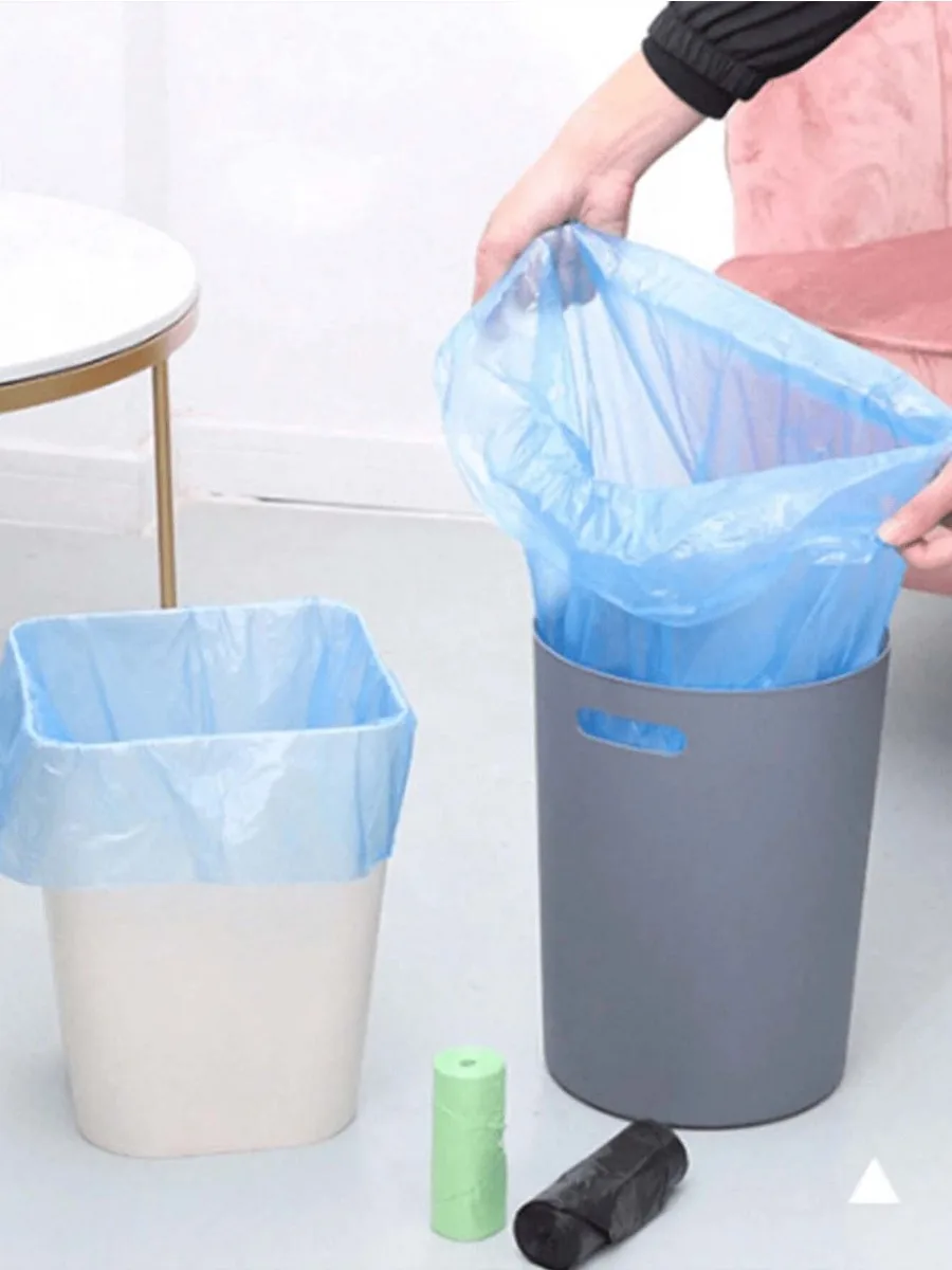 

5rolls/pack Multiple Colors Portable Plain Garbage Trash Bag Garbage Can Liners For Bathroom Restroom Bedroom Office Toilet
