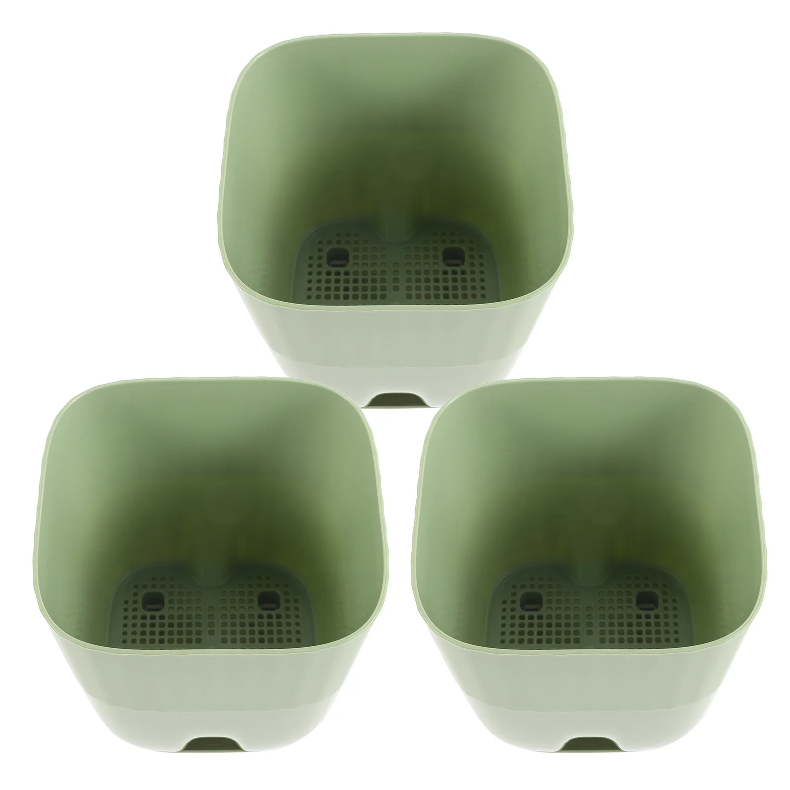 

3Pcs Plastic Self Watering Planter Flower Pot Automatic Water Absorption Indoor Outdoor Plants Container Balcony Desk
