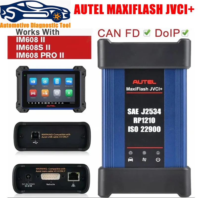 2025 Autel MaxiFlash JVCI+ J2534 RP1210 ISO 22900 ECU Programming Device works with IM608 / IM608Pro / IM608Pro II