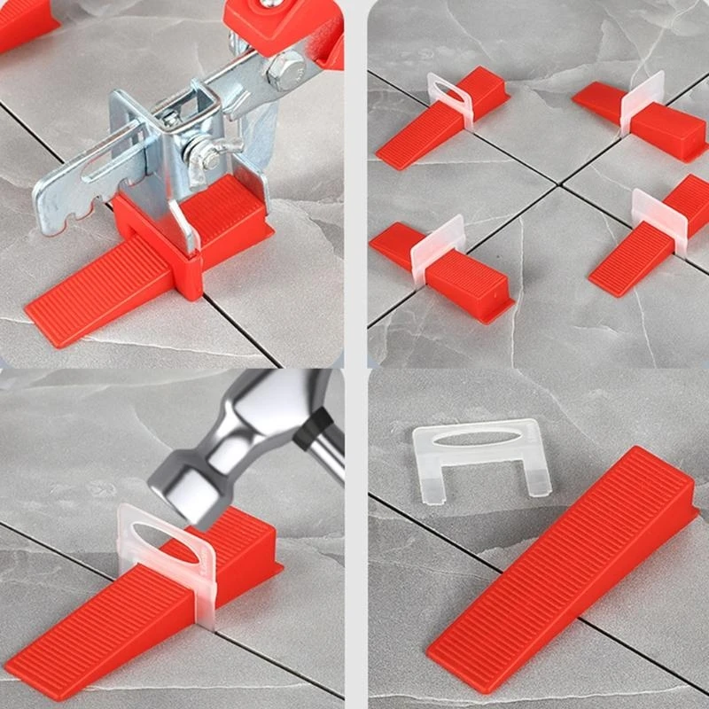A2UD 100 PCS Hệ thống cân bằng gạch thực tế clip clip có thể sử dụng lại nêm
