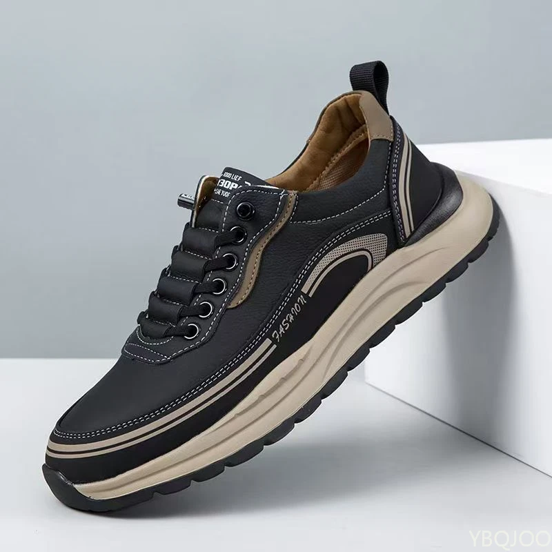 Luxury fashion Men's Sneakers Versatile non slip trendy shoes Outdoor wear-resistant hiking shoes Middle elderly walking shoe
