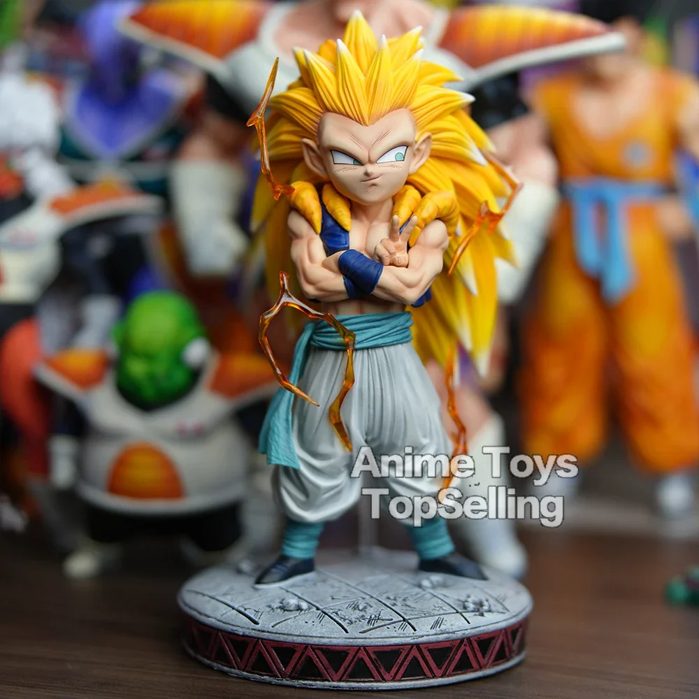 25 cm/9.84in Anime Dragon Ball Z Figura Super Saiyan 3 Gotenks Figura SSJ3 Gotenks PVC Modello Da Collezione Giocattoli Regali