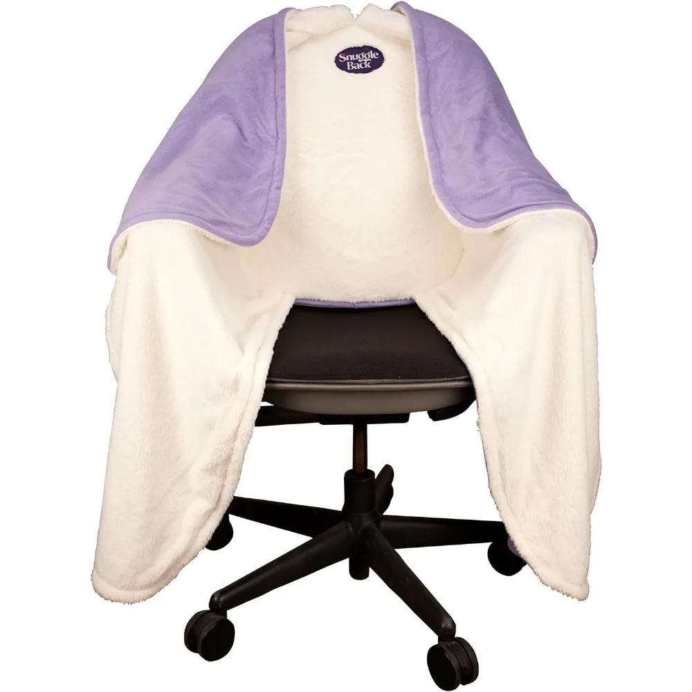 

the original office chair blanket by snuggleback; cozy comfy office desk chair wrap attaches for convenient heat and hands-free.