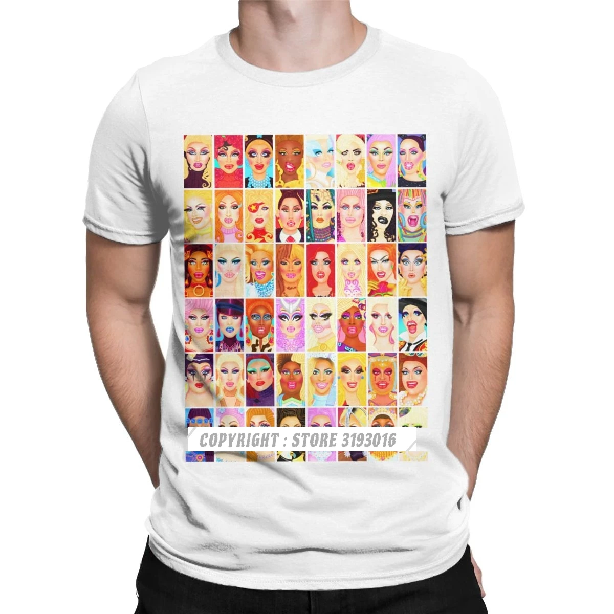 Drag Queen Royalty Tshirts for Men Cotton T-Shirts RuPaul's Drag Race Rupaul RPDR Christmas Tee Shirt Mens