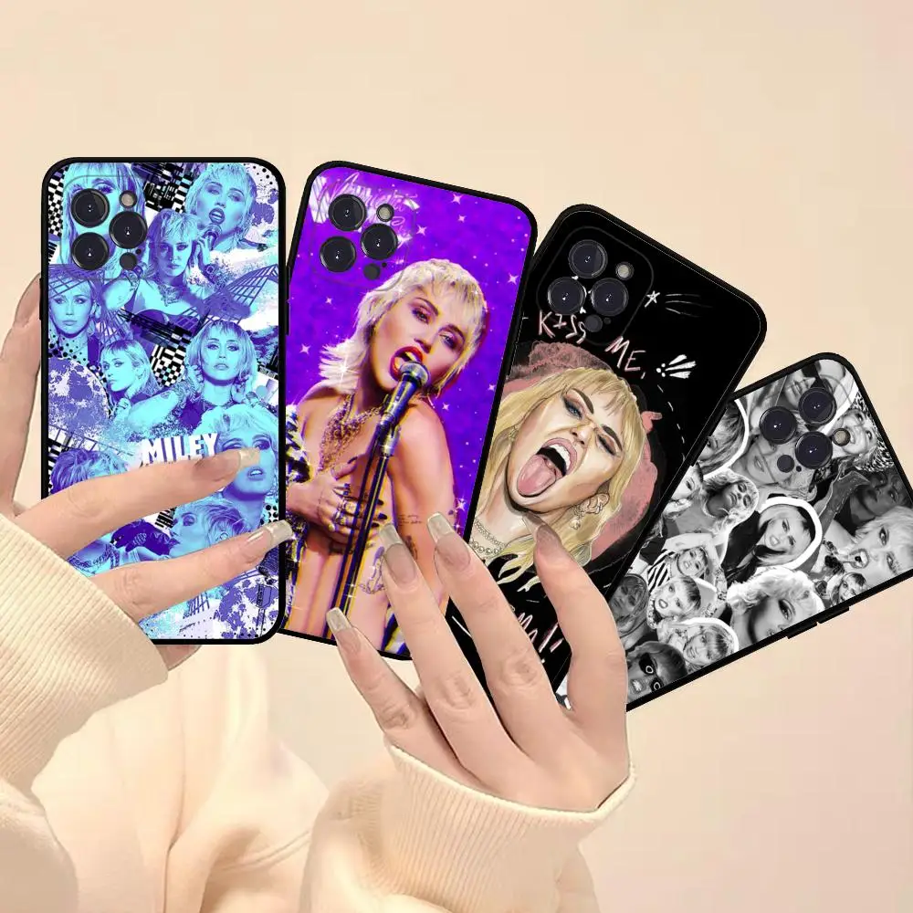 Hot Singer M-Miley C-Cyrus Phone Case for iPhone 15 8 7 6 6S Plus X SE 2020 XR XS 14 11 12 13 Mini Pro Max Mobile Case