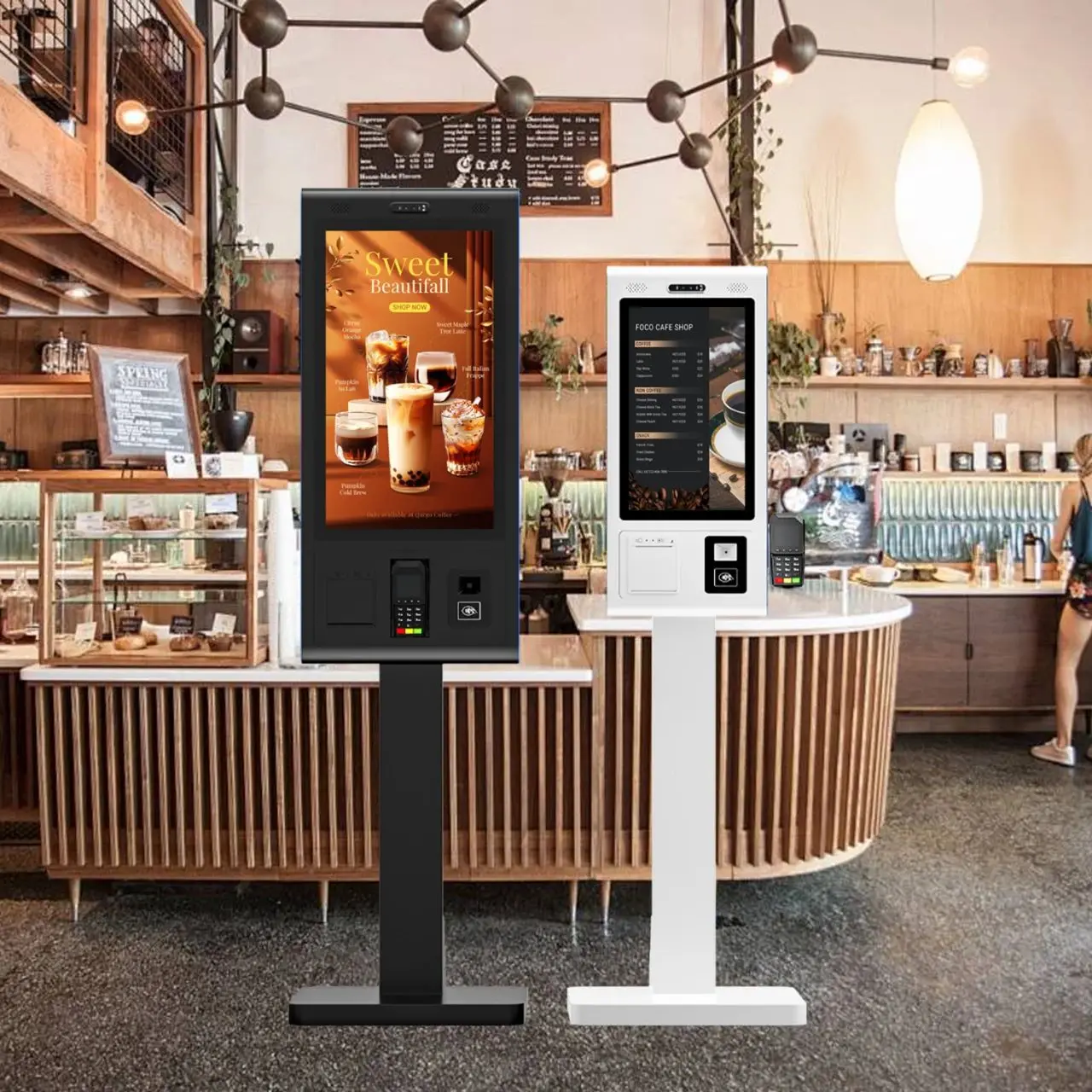 vMachine Punto finale Quiosco di pagamento self-service Commerciale All-in-one Macchina Supermercato Self-service Registratore di cassa Pubblicità