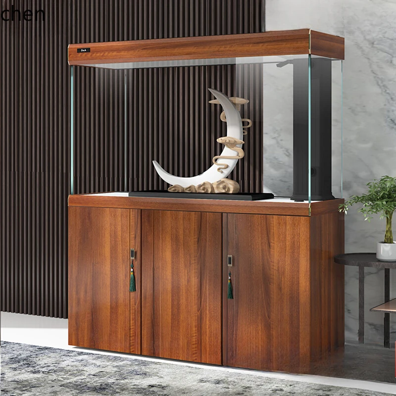 

HXL ornamental fish tank living room home partition screen small light luxury intelligent ecological bottom filter aquarium
