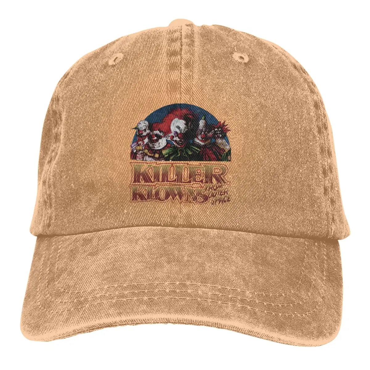 Washed Men's Baseball Cap Movies Cult Classic Trucker Snapback Caps Dad Hat Killer Klowns From Outer Space Film Golf Hats