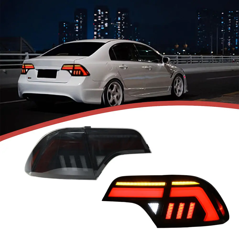 

LED Tail Light for Honda Civic 8th 2006-2011 Rear Light Start Up Animation Sequential Turn Signals