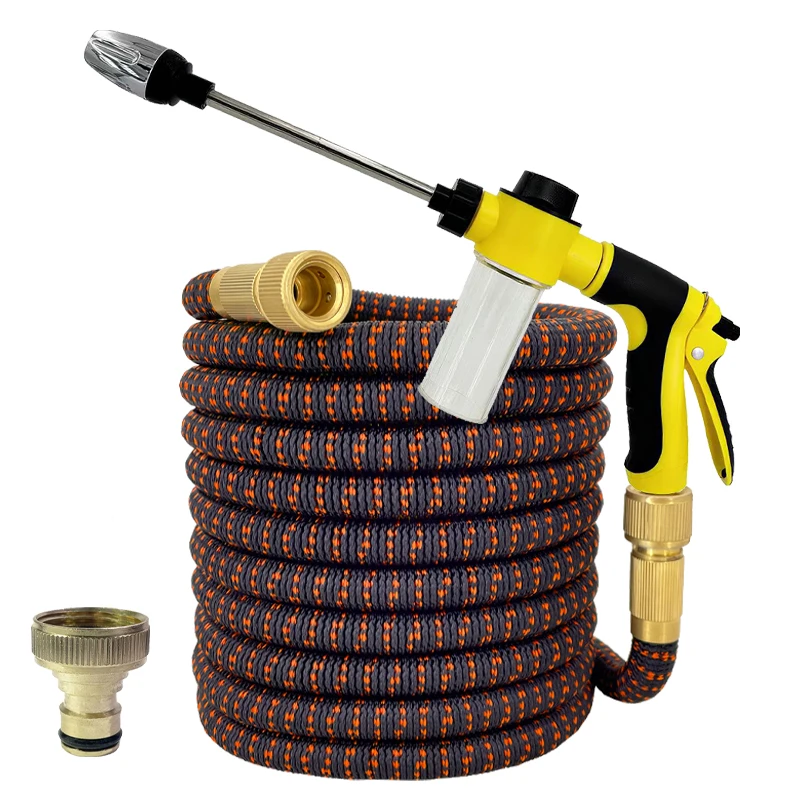 

Garden Water Hose Gun Expandable Rubber Magic Hose High-Pressure Water Gun Suitable For Garden Farm Irrigation And Car Washing
