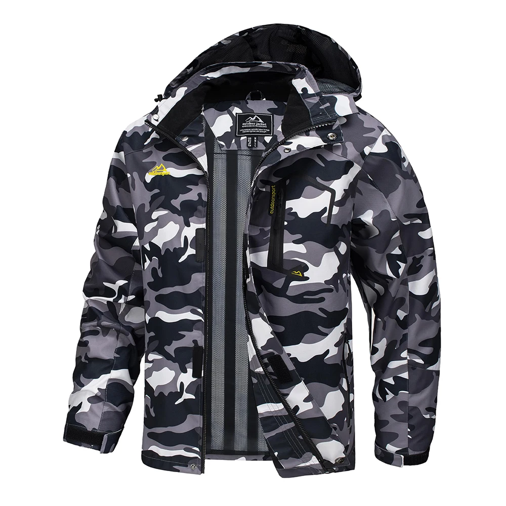 Tacvasen Men's Lightweight Outdoor Rain Jacket Black M 4