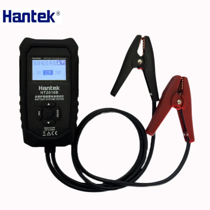 Hantek-Digital LCD Battery Capacity Charging Analyzer 6V 12V 24V HT2018B Automotive Battery System Tester